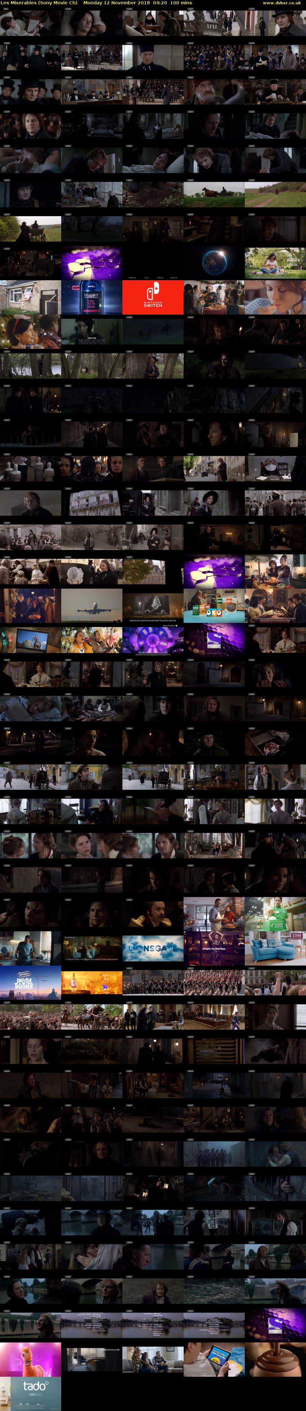 Les Miserables (Sony Movie Ch) Monday 12 November 2018 04:20 - 06:00