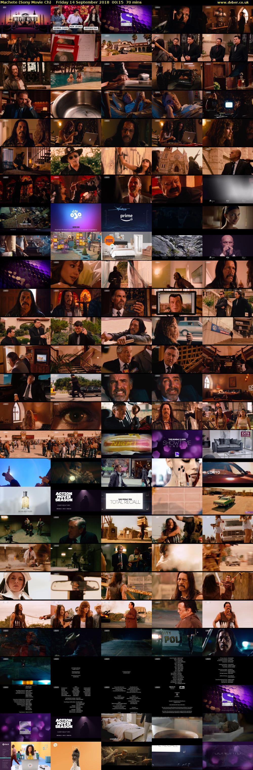 Machete (Sony Movie Ch) Friday 14 September 2018 00:15 - 01:25