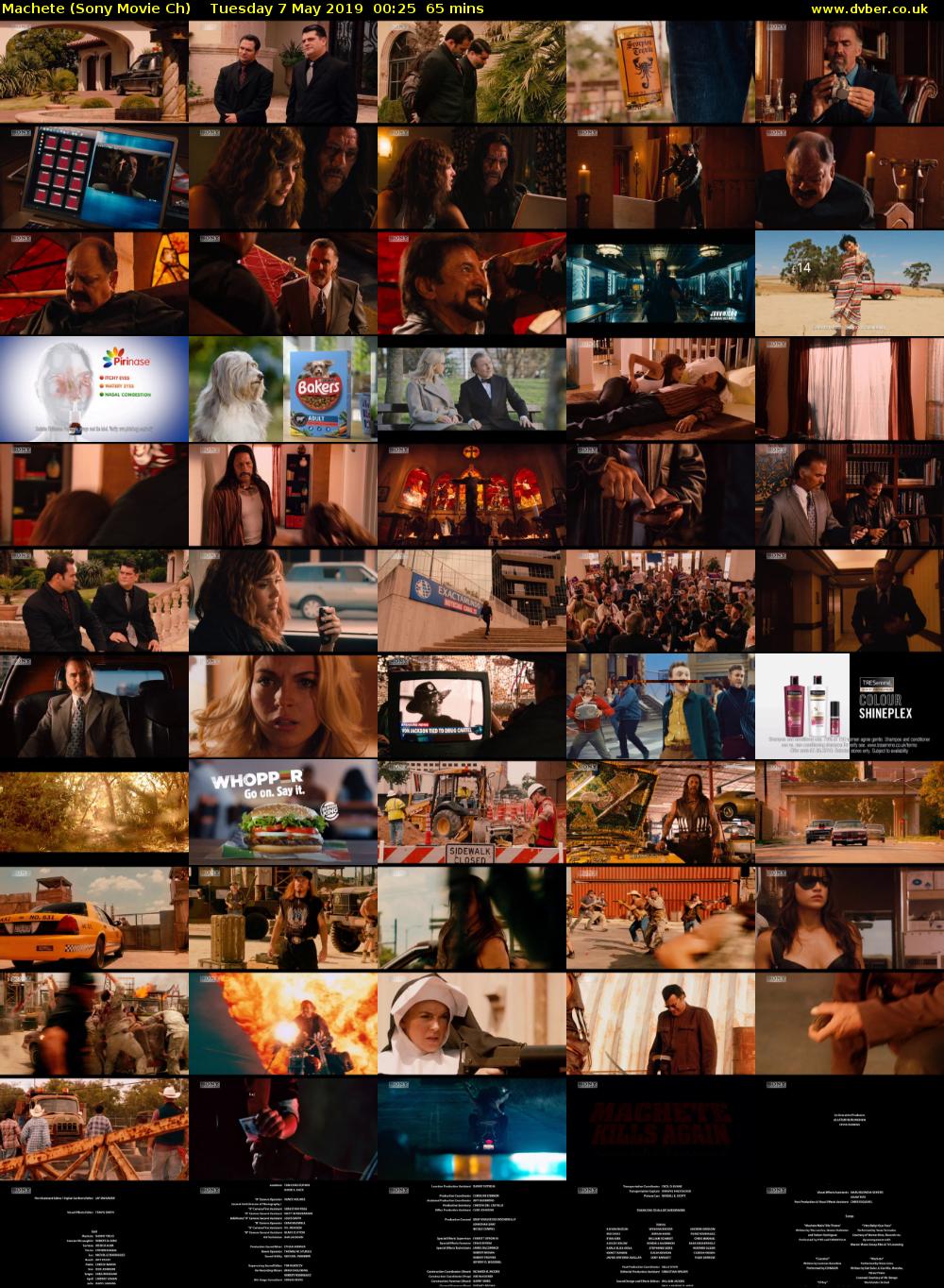 Machete (Sony Movie Ch) Tuesday 7 May 2019 00:25 - 01:30