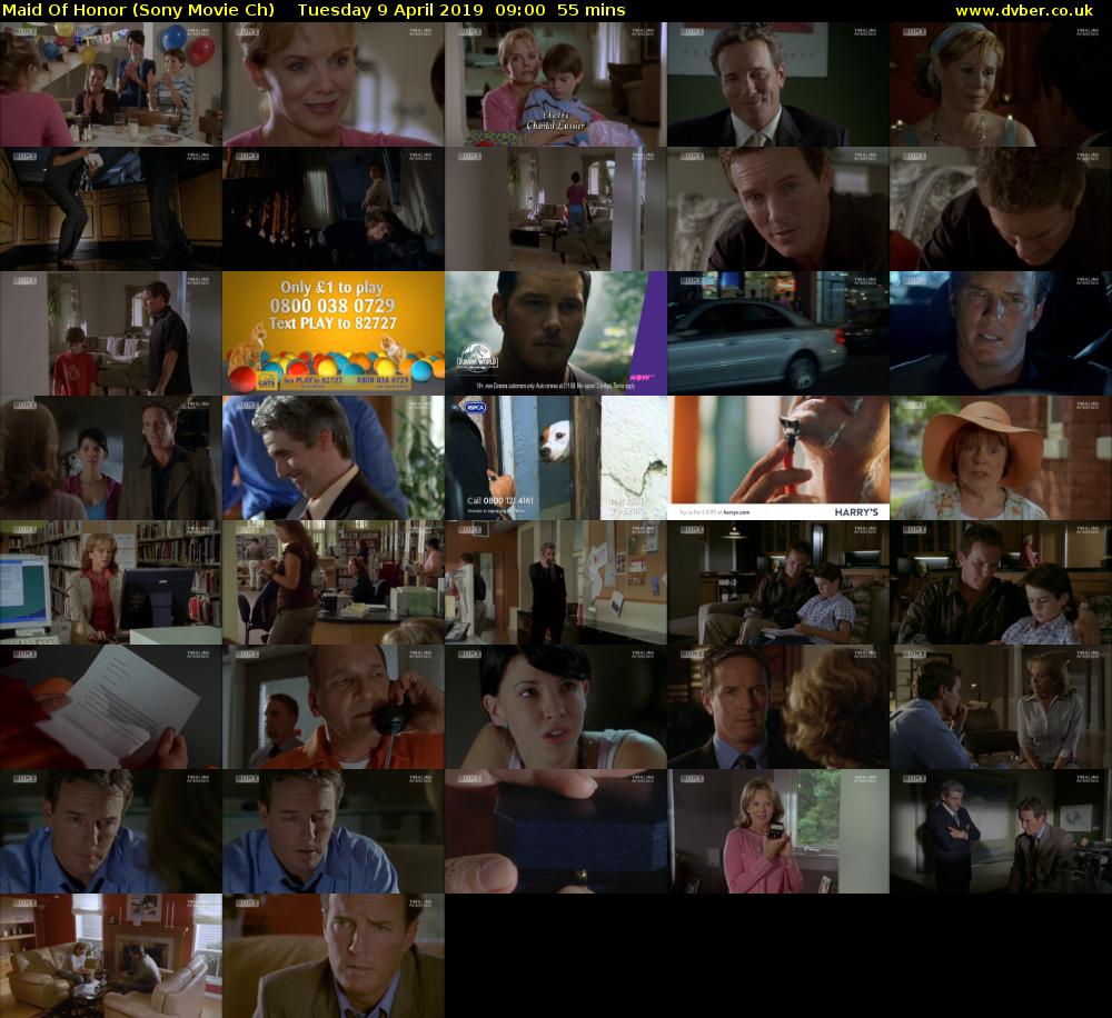 Maid Of Honor (Sony Movie Ch) Tuesday 9 April 2019 09:00 - 09:55