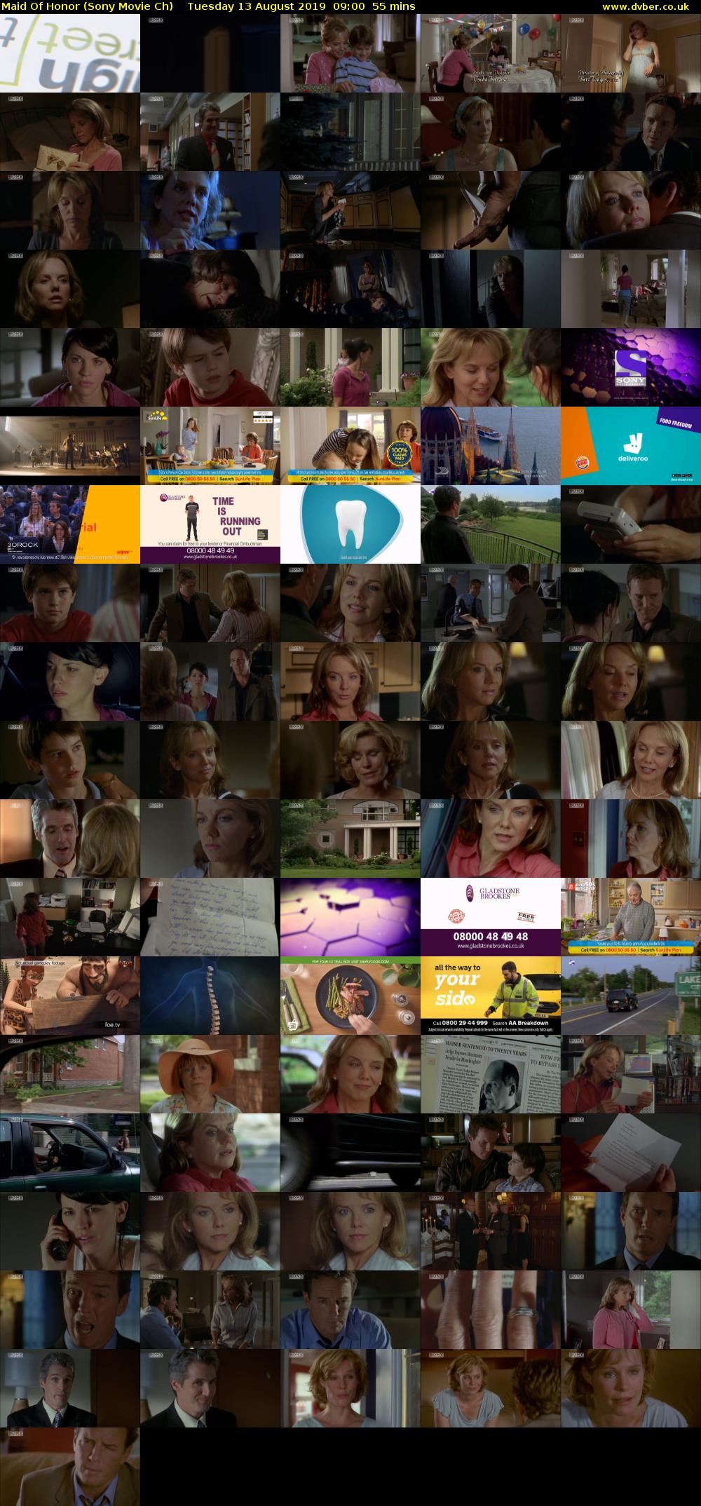 Maid Of Honor (Sony Movie Ch) Tuesday 13 August 2019 09:00 - 09:55