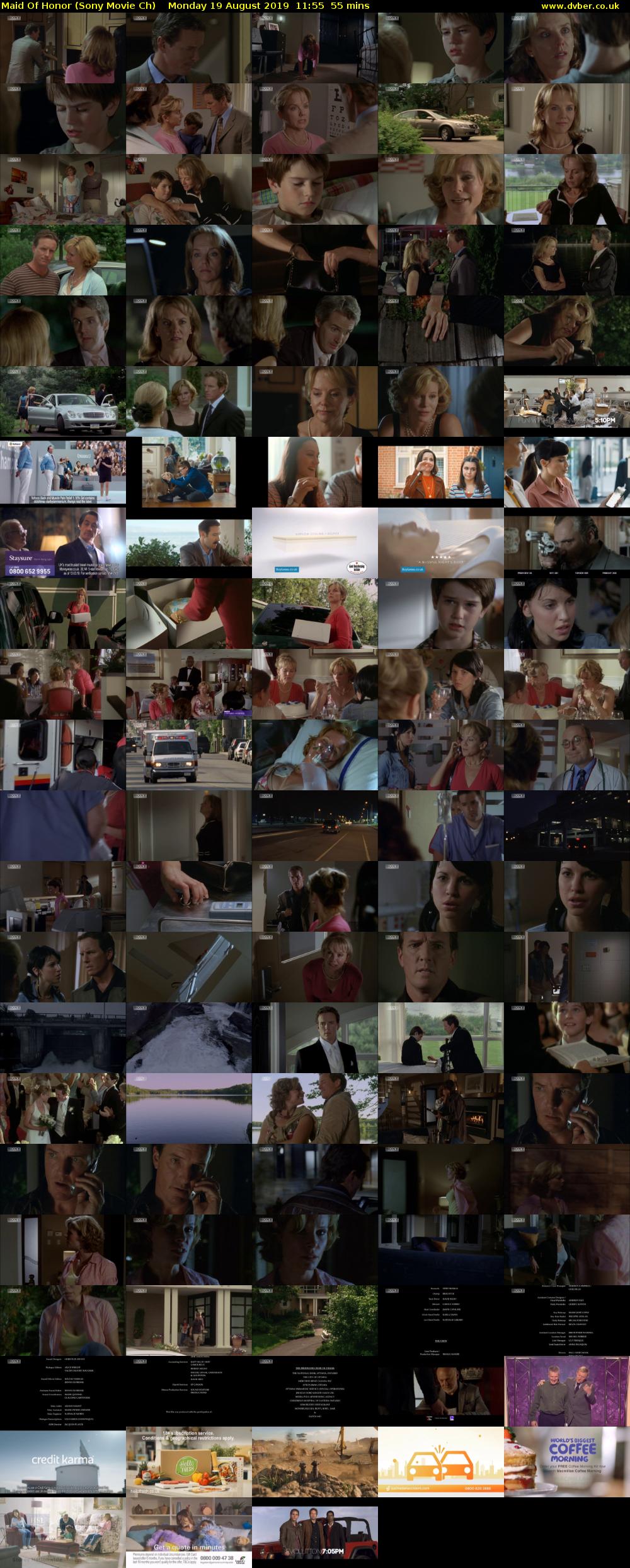 Maid Of Honor (Sony Movie Ch) Monday 19 August 2019 11:55 - 12:50