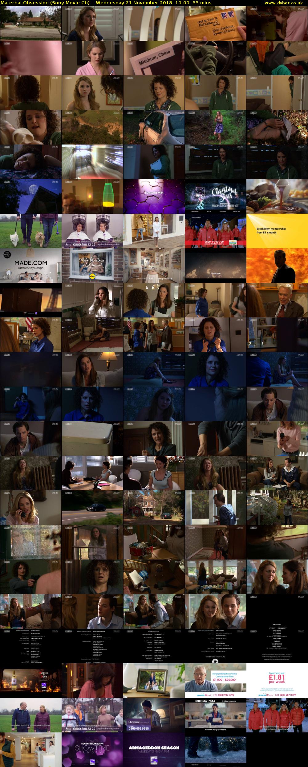 Maternal Obsession (Sony Movie Ch) Wednesday 21 November 2018 10:00 - 10:55