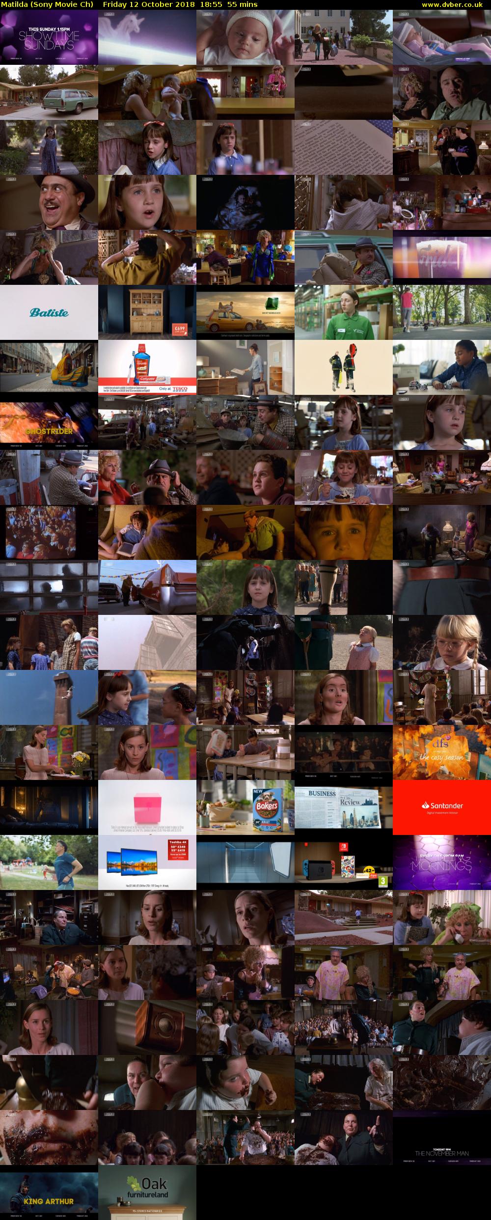 Matilda (Sony Movie Ch) Friday 12 October 2018 18:55 - 19:50