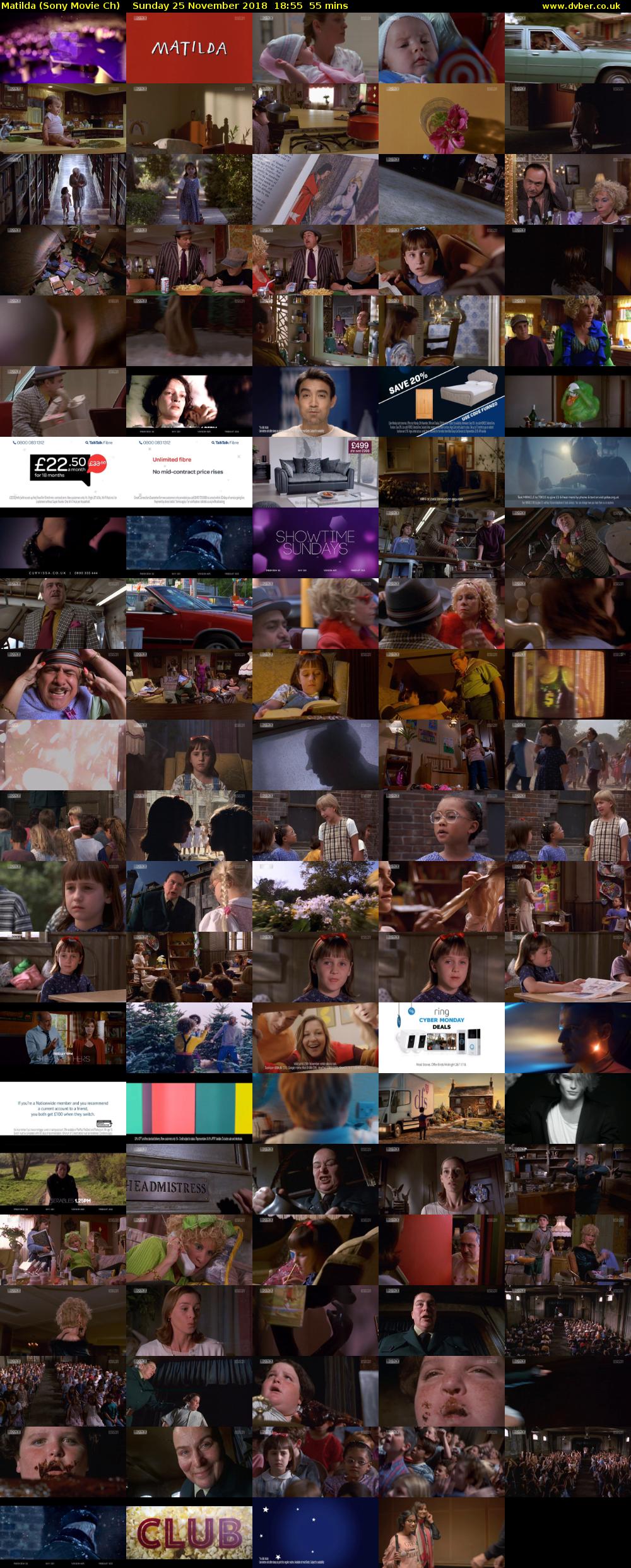 Matilda (Sony Movie Ch) Sunday 25 November 2018 18:55 - 19:50