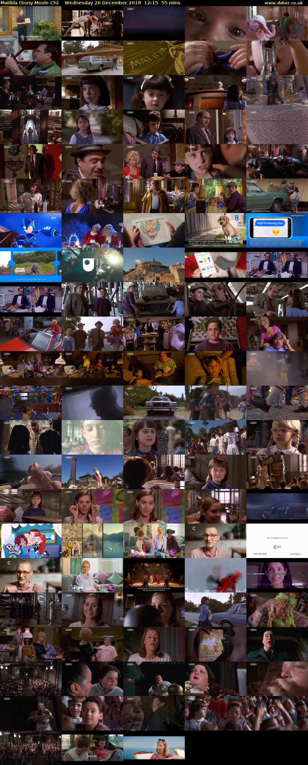 Matilda (Sony Movie Ch) Wednesday 26 December 2018 12:15 - 13:10