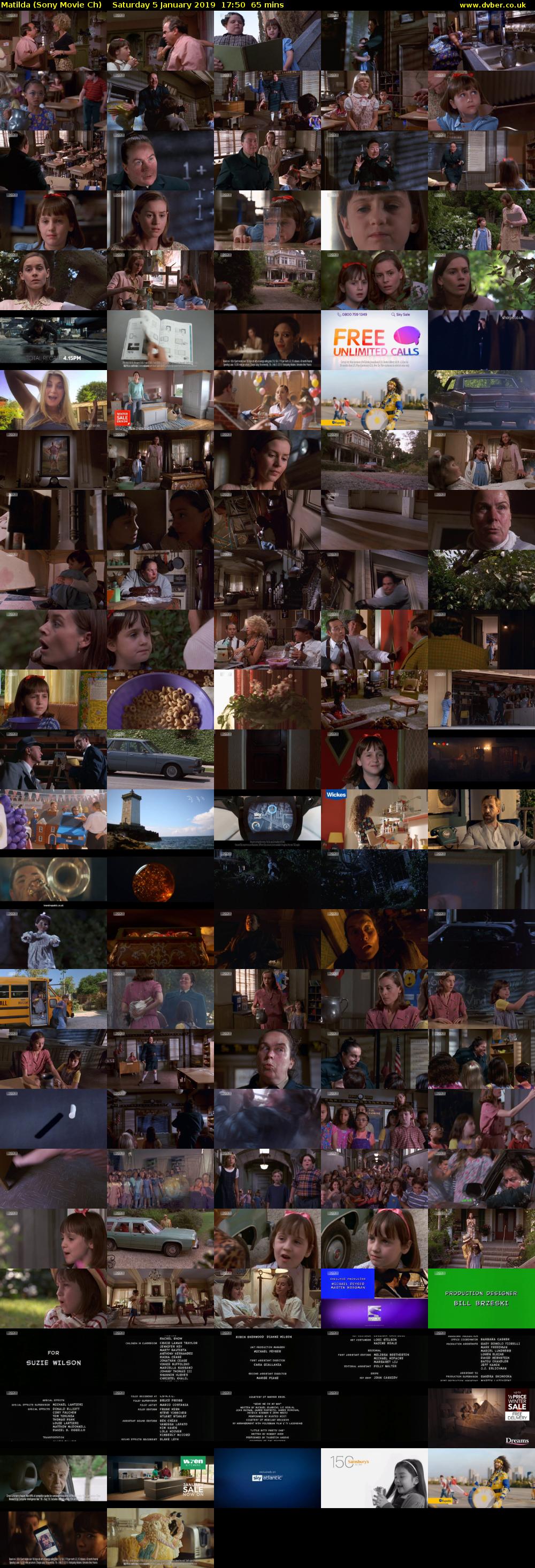 Matilda (Sony Movie Ch) Saturday 5 January 2019 17:50 - 18:55