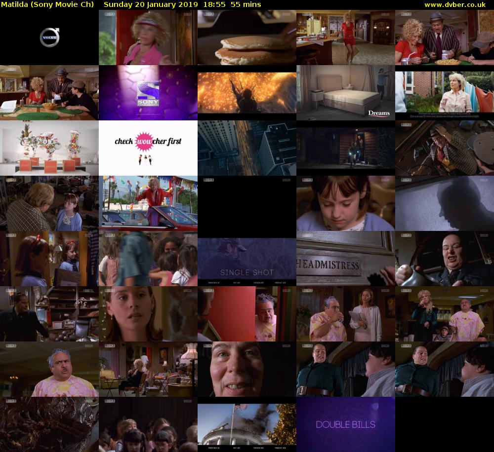 Matilda (Sony Movie Ch) Sunday 20 January 2019 18:55 - 19:50