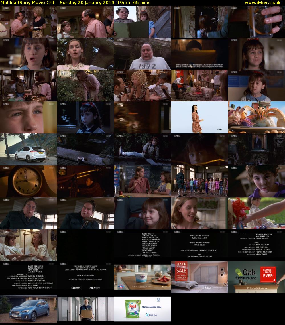 Matilda (Sony Movie Ch) Sunday 20 January 2019 19:55 - 21:00
