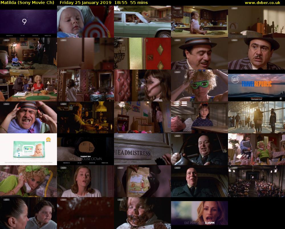 Matilda (Sony Movie Ch) Friday 25 January 2019 18:55 - 19:50