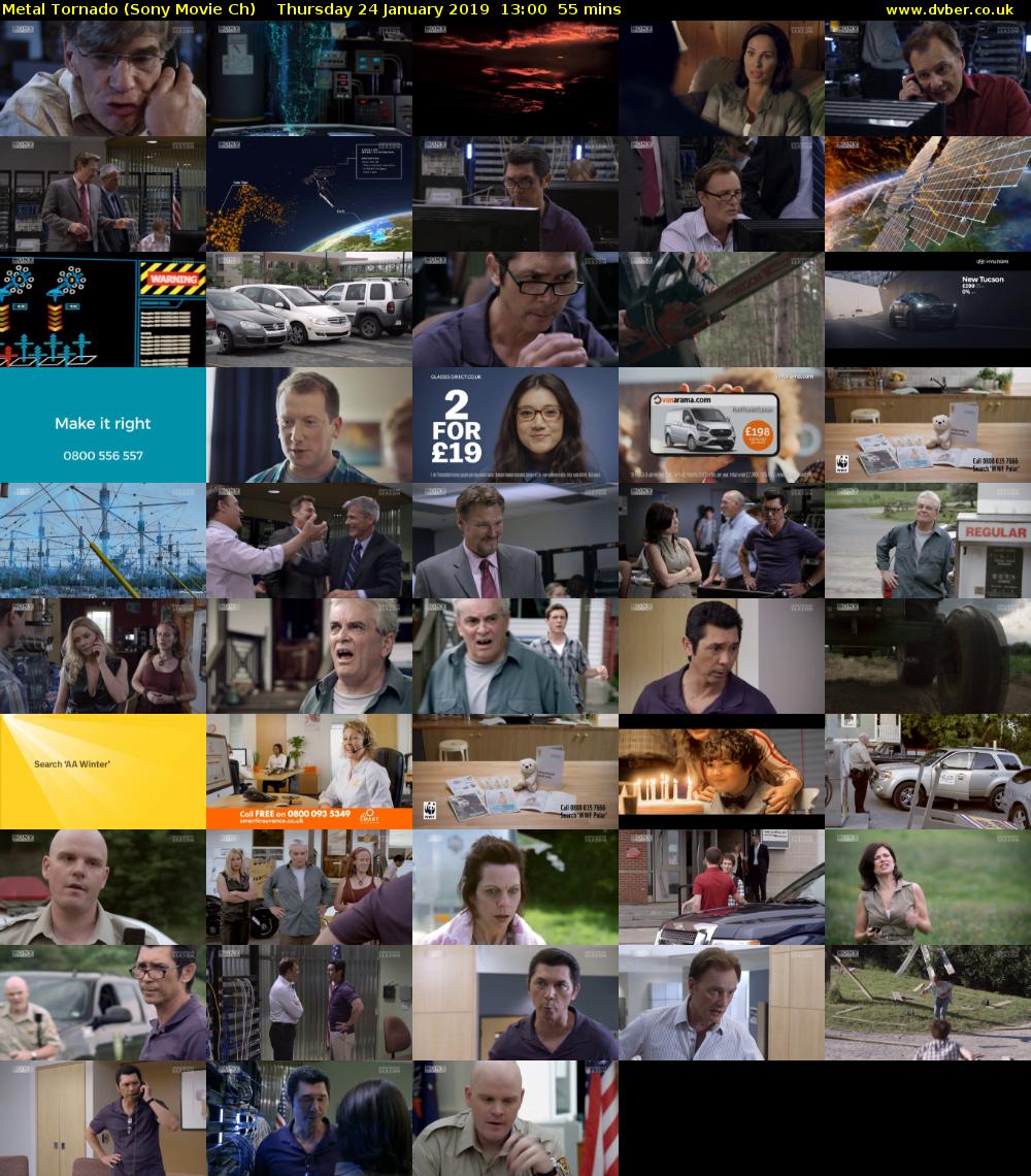 Metal Tornado (Sony Movie Ch) Thursday 24 January 2019 13:00 - 13:55