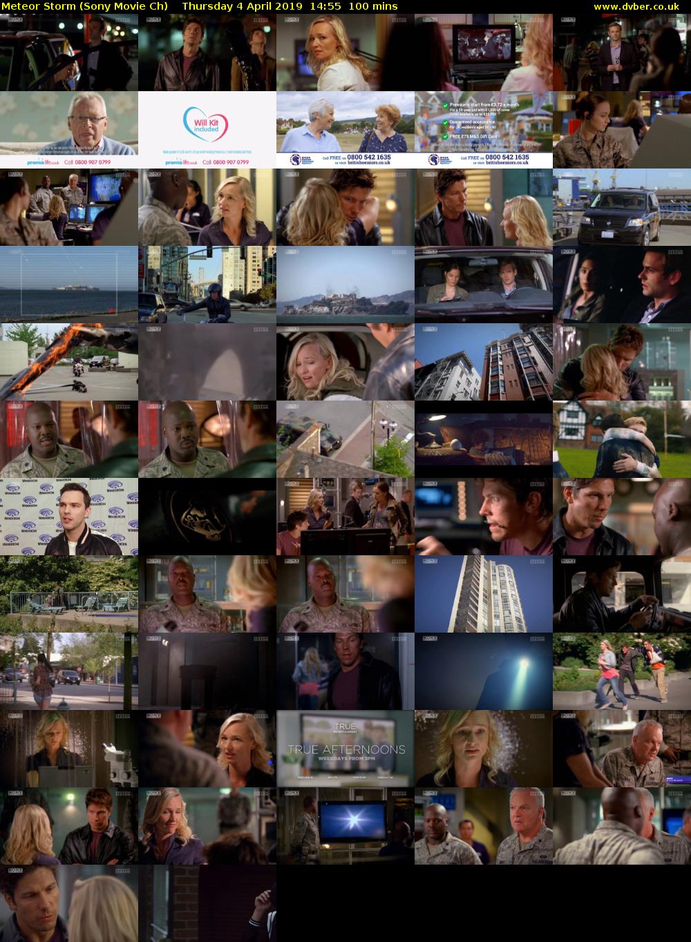 Meteor Storm (Sony Movie Ch) Thursday 4 April 2019 14:55 - 16:35