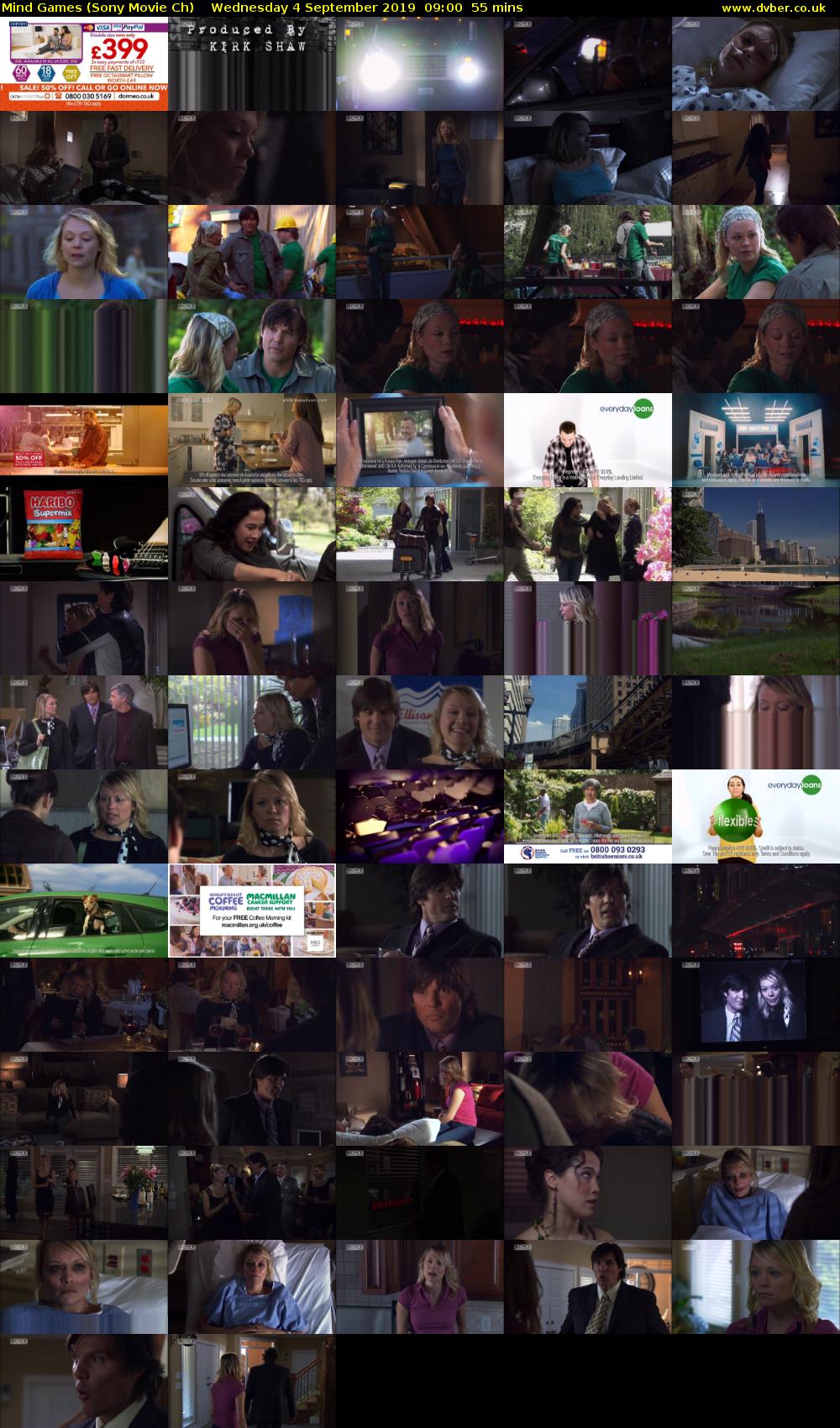 Mind Games (Sony Movie Ch) Wednesday 4 September 2019 09:00 - 09:55