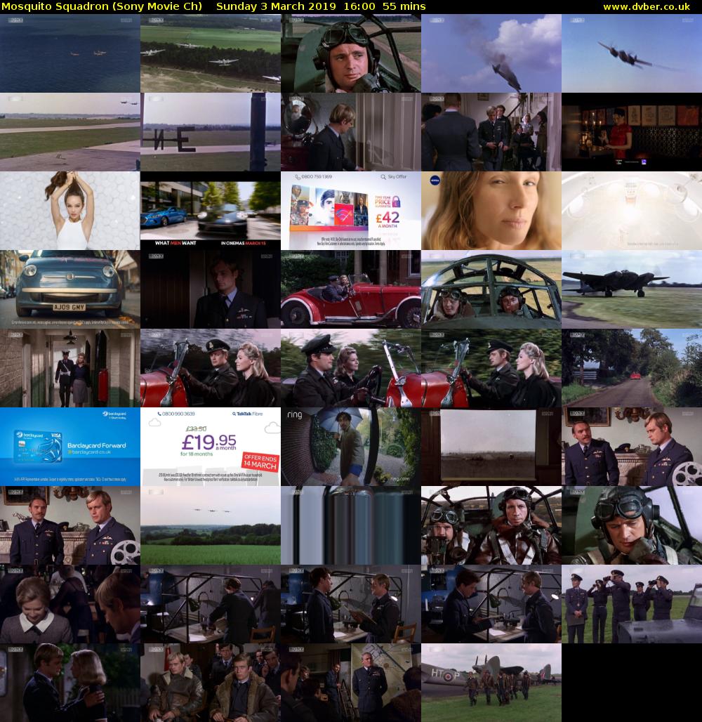 Mosquito Squadron (Sony Movie Ch) Sunday 3 March 2019 16:00 - 16:55