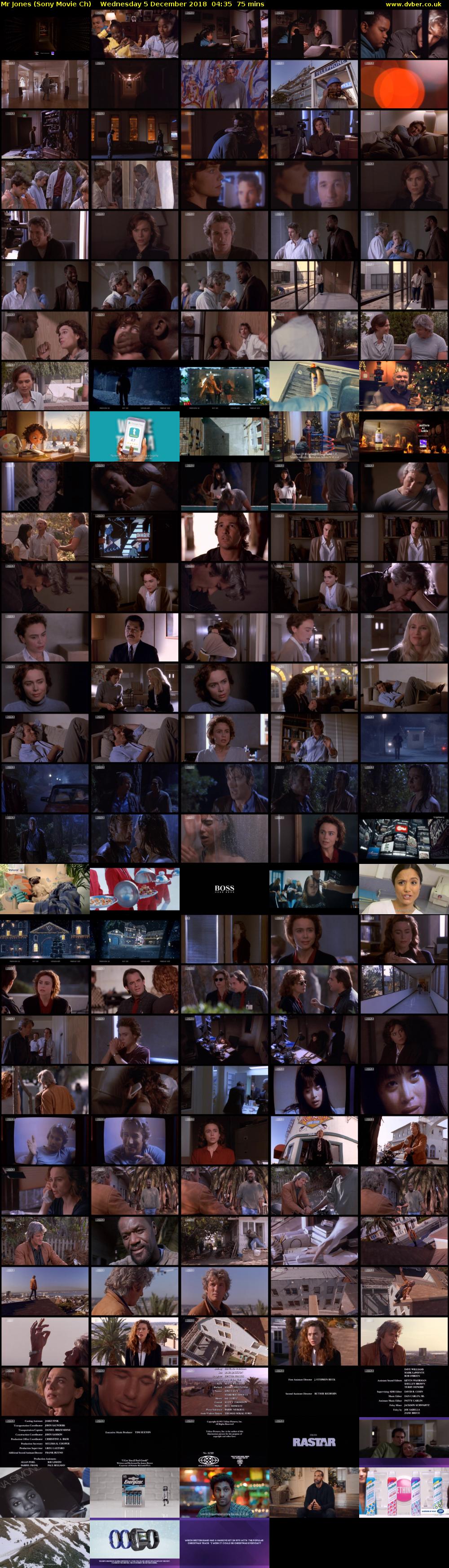 Mr Jones (Sony Movie Ch) Wednesday 5 December 2018 04:35 - 05:50