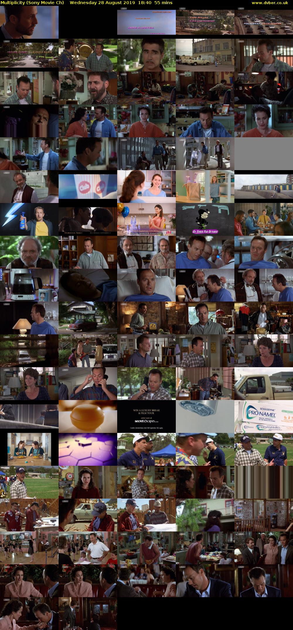 Multiplicity (Sony Movie Ch) Wednesday 28 August 2019 18:40 - 19:35