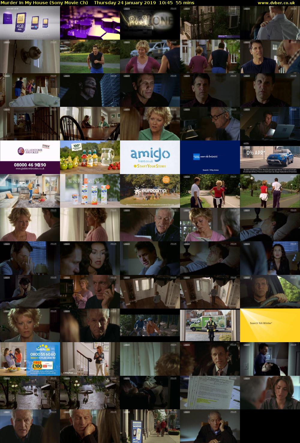 Murder In My House (Sony Movie Ch) Thursday 24 January 2019 10:45 - 11:40