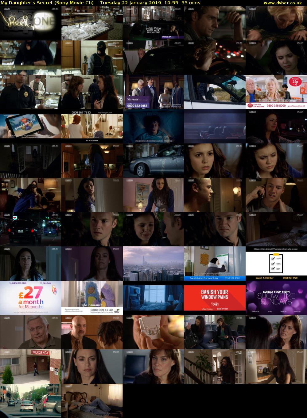 My Daughters Secret (Sony Movie Ch) Tuesday 22 January 2019 10:55 - 11:50