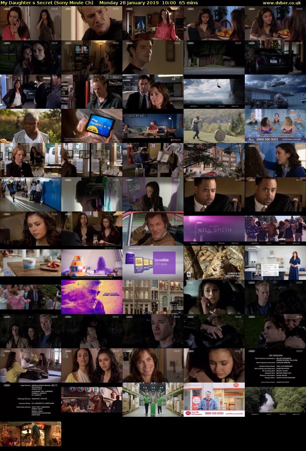 My Daughters Secret (Sony Movie Ch) Monday 28 January 2019 10:00 - 11:05