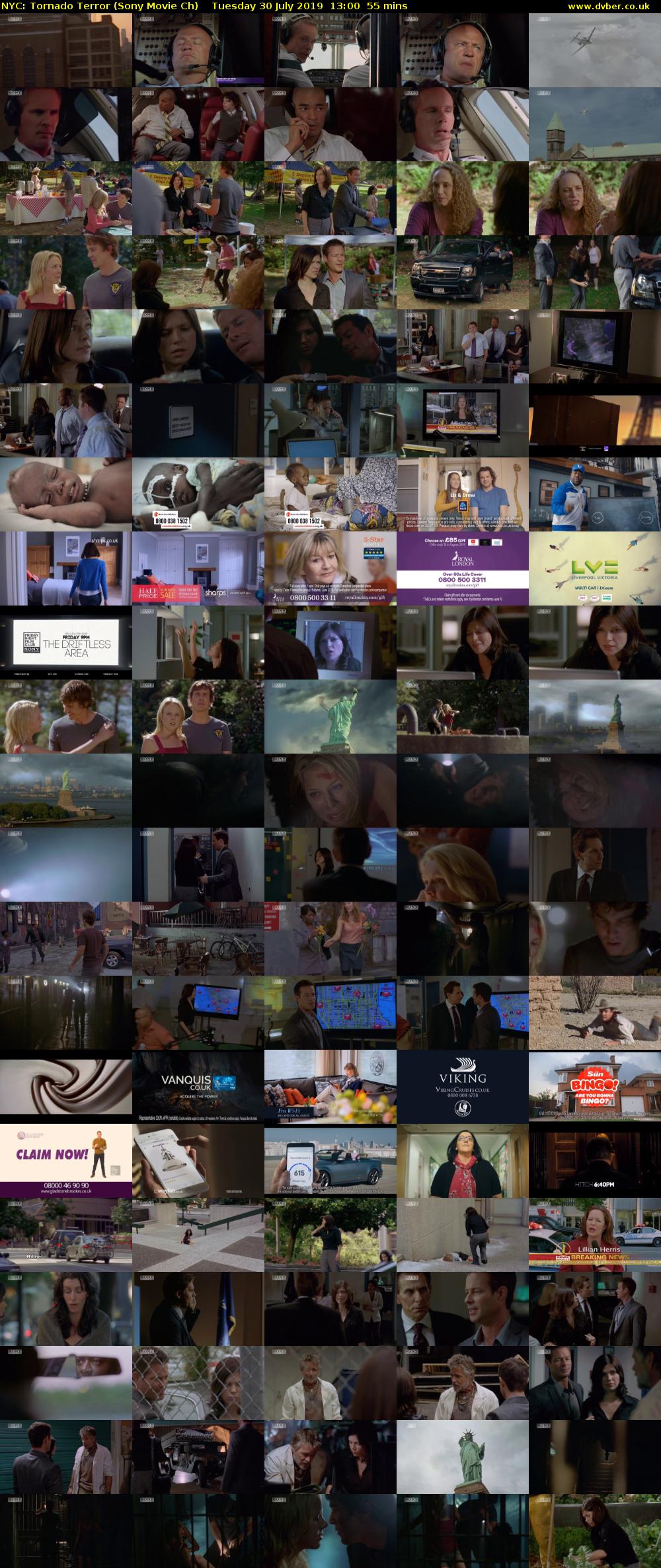 NYC: Tornado Terror (Sony Movie Ch) Tuesday 30 July 2019 13:00 - 13:55