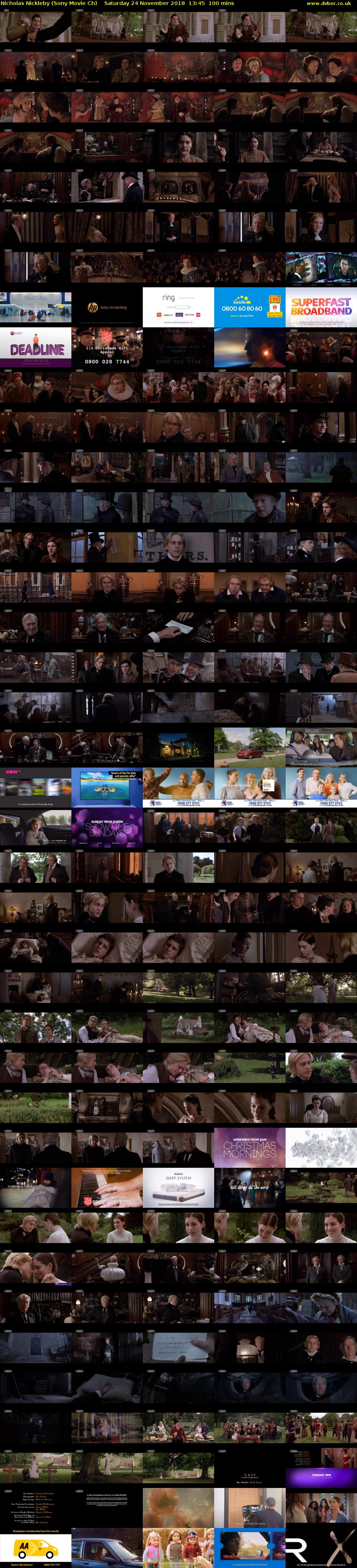 Nicholas Nickleby (Sony Movie Ch) Saturday 24 November 2018 13:45 - 15:25