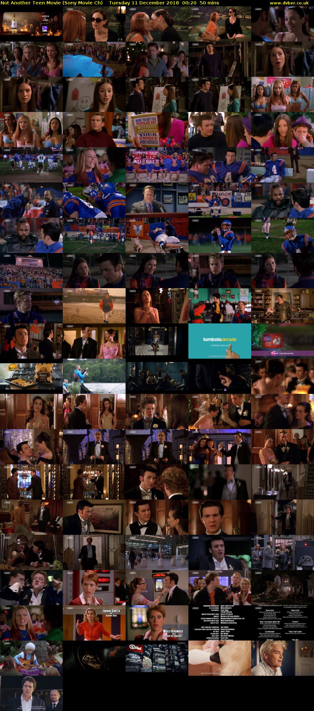 Not Another Teen Movie (Sony Movie Ch) Tuesday 11 December 2018 00:20 - 01:10