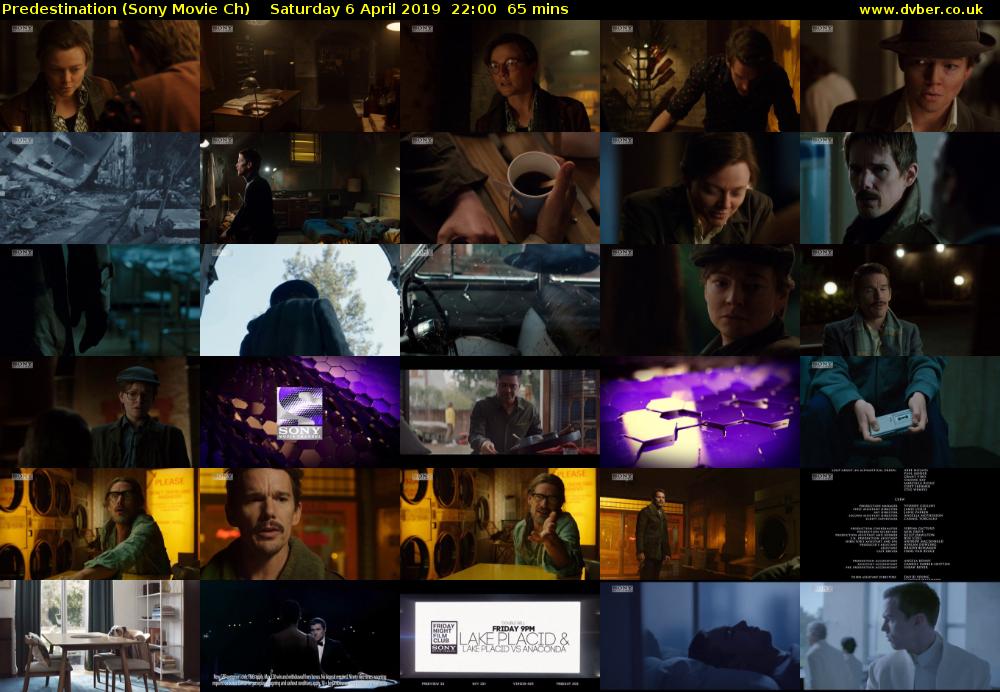 Predestination (Sony Movie Ch) Saturday 6 April 2019 22:00 - 23:05