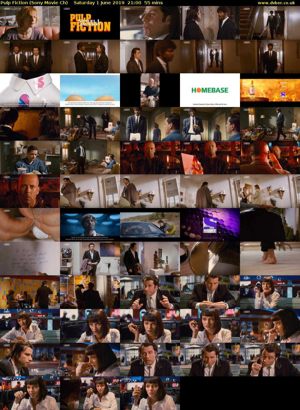 Pulp Fiction (Sony Movie Ch) Saturday 1 June 2019 21:00 - 21:55