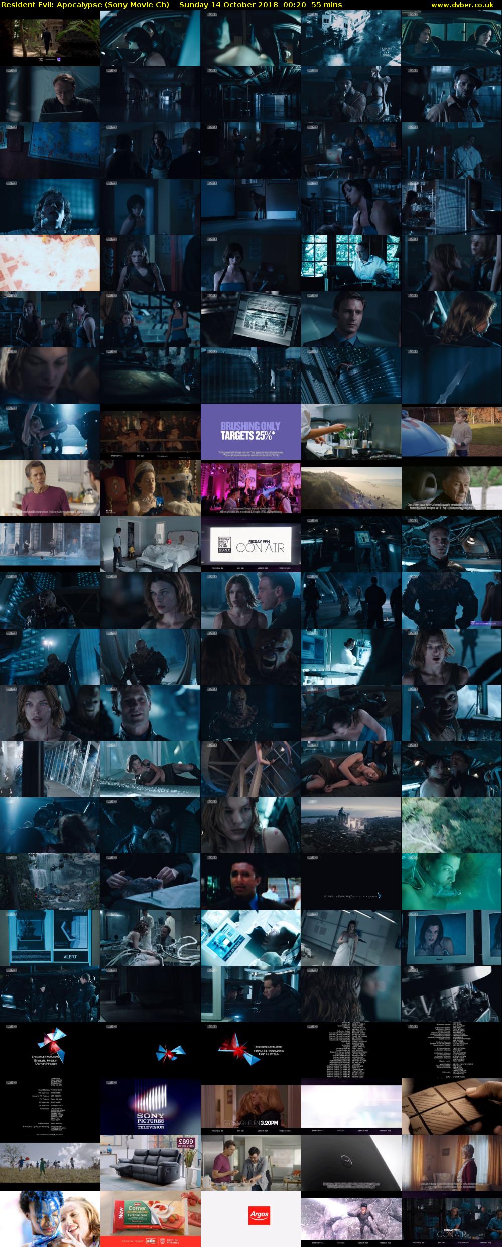 Resident Evil: Apocalypse (Sony Movie Ch) Sunday 14 October 2018 00:20 - 01:15