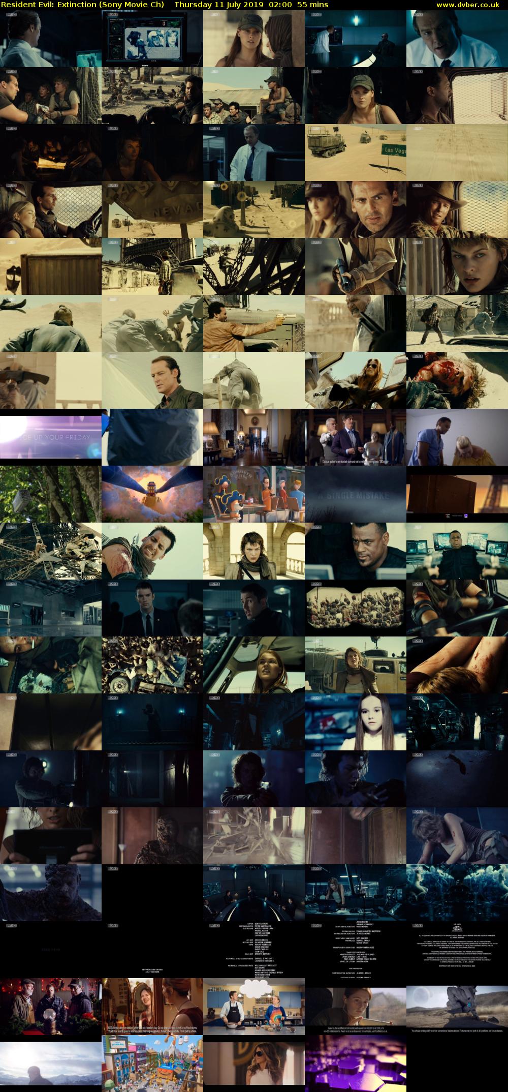 Resident Evil: Extinction (Sony Movie Ch) Thursday 11 July 2019 02:00 - 02:55