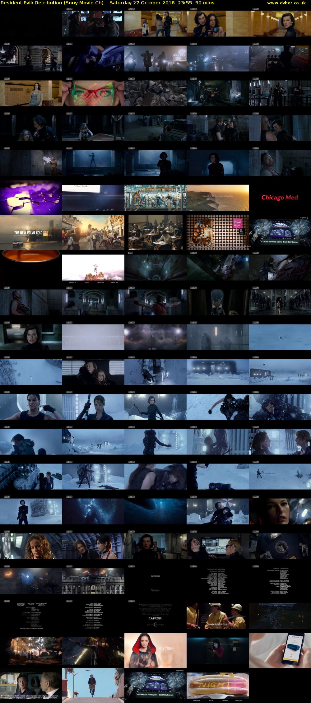 Resident Evil: Retribution (Sony Movie Ch) Saturday 27 October 2018 23:55 - 00:45