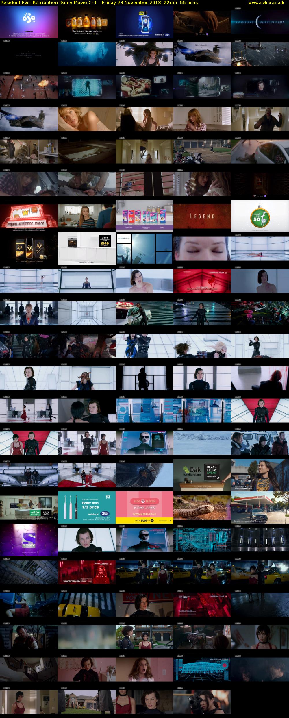 Resident Evil: Retribution (Sony Movie Ch) Friday 23 November 2018 22:55 - 23:50