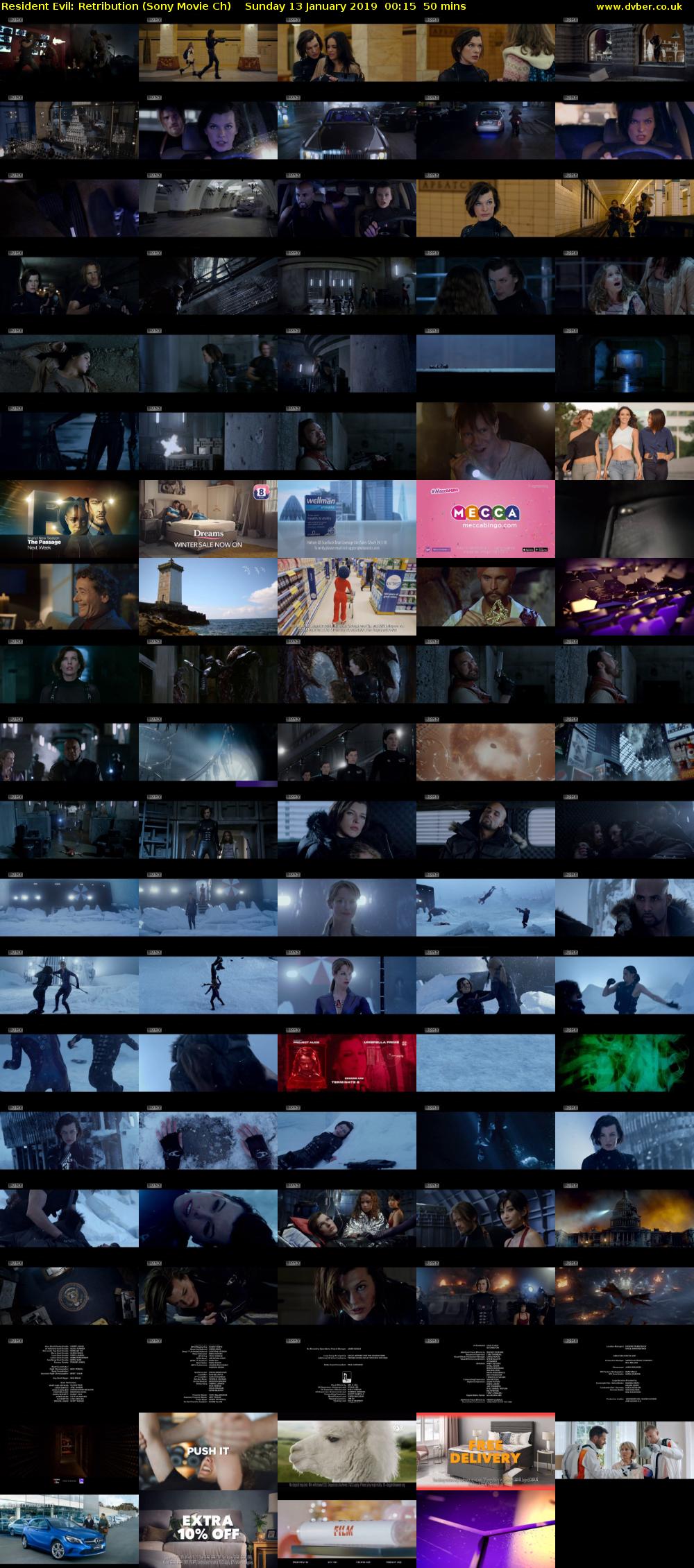 Resident Evil: Retribution (Sony Movie Ch) Sunday 13 January 2019 00:15 - 01:05