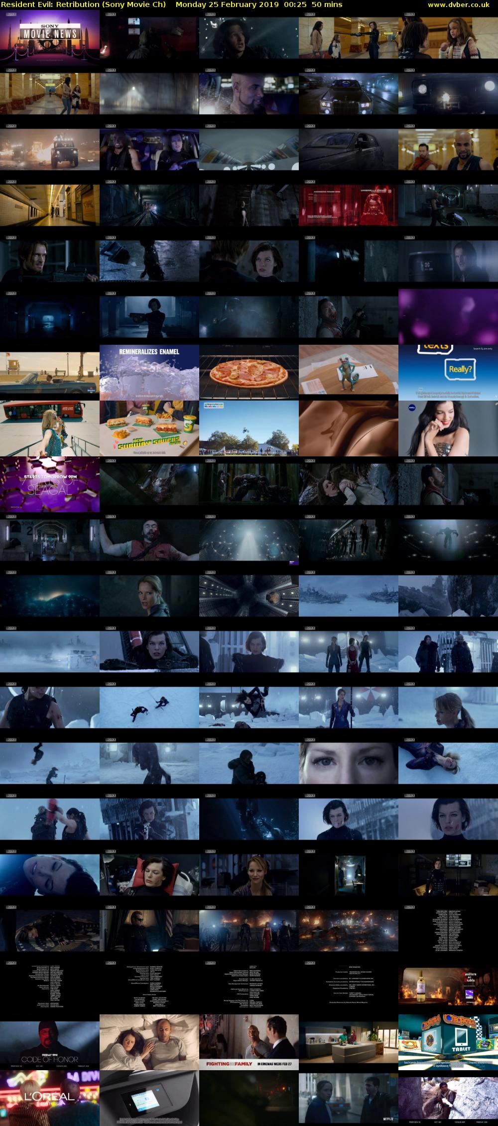 Resident Evil: Retribution (Sony Movie Ch) Monday 25 February 2019 00:25 - 01:15