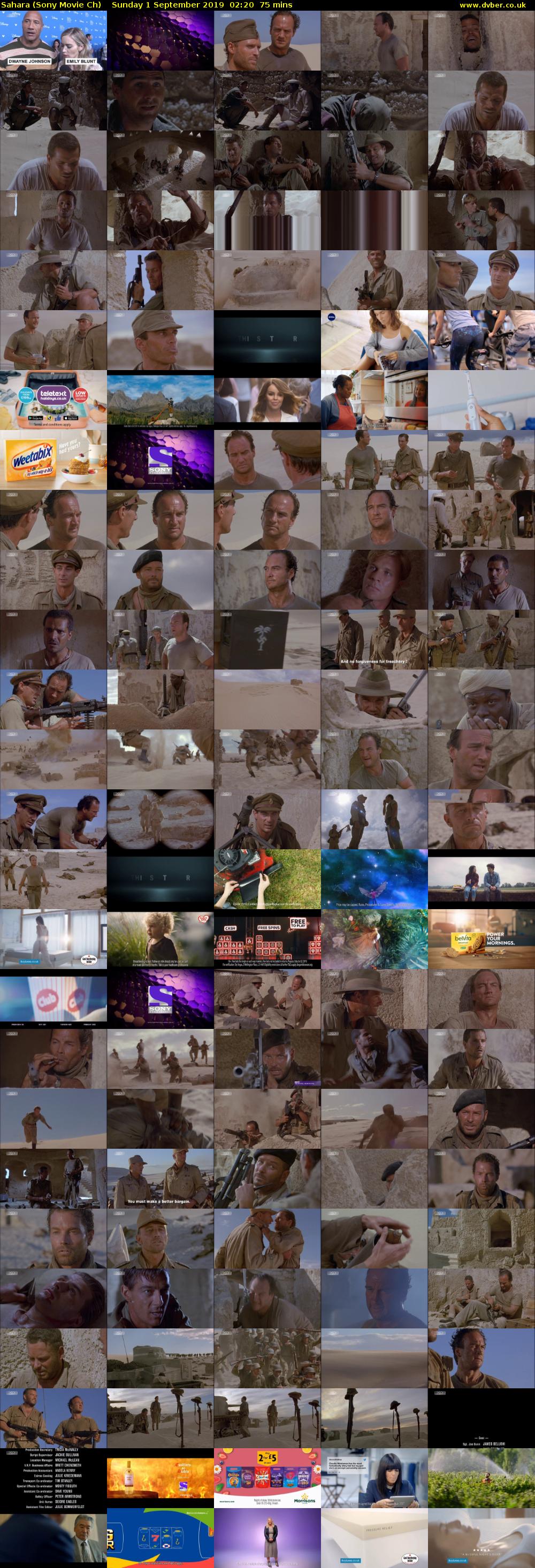 Sahara (Sony Movie Ch) Sunday 1 September 2019 02:20 - 03:35