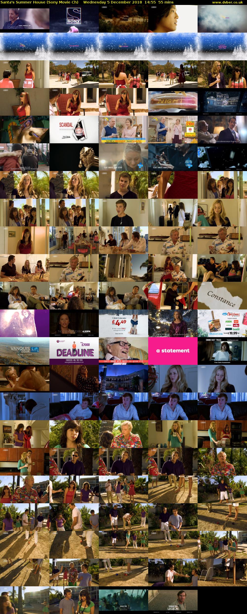 Santa's Summer House (Sony Movie Ch) Wednesday 5 December 2018 14:55 - 15:50