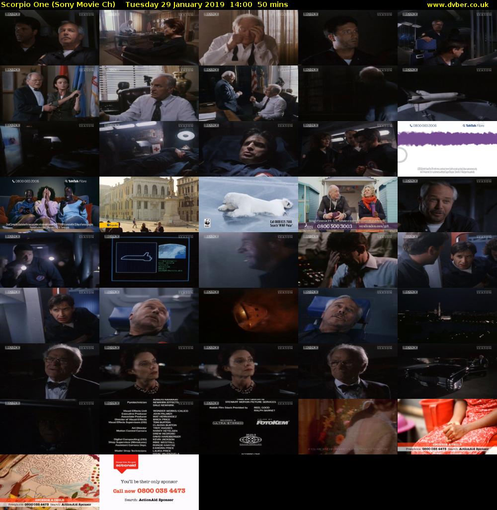 Scorpio One (Sony Movie Ch) Tuesday 29 January 2019 14:00 - 14:50