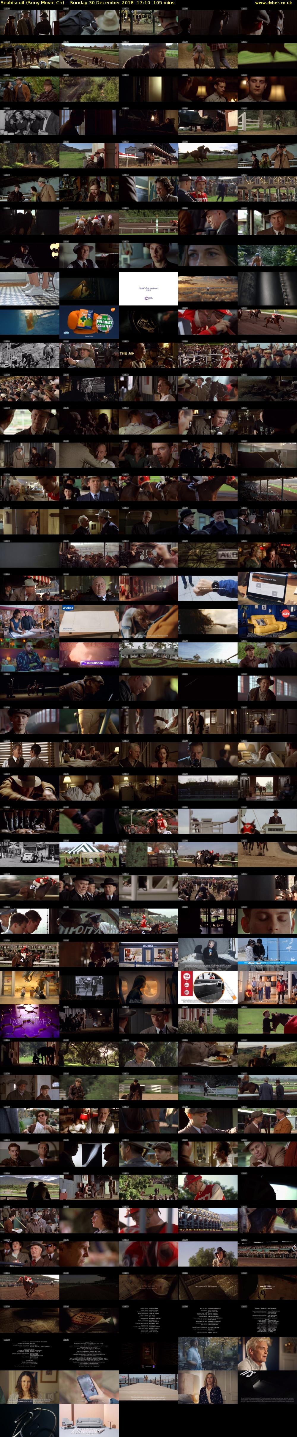 Seabiscuit (Sony Movie Ch) Sunday 30 December 2018 17:10 - 18:55