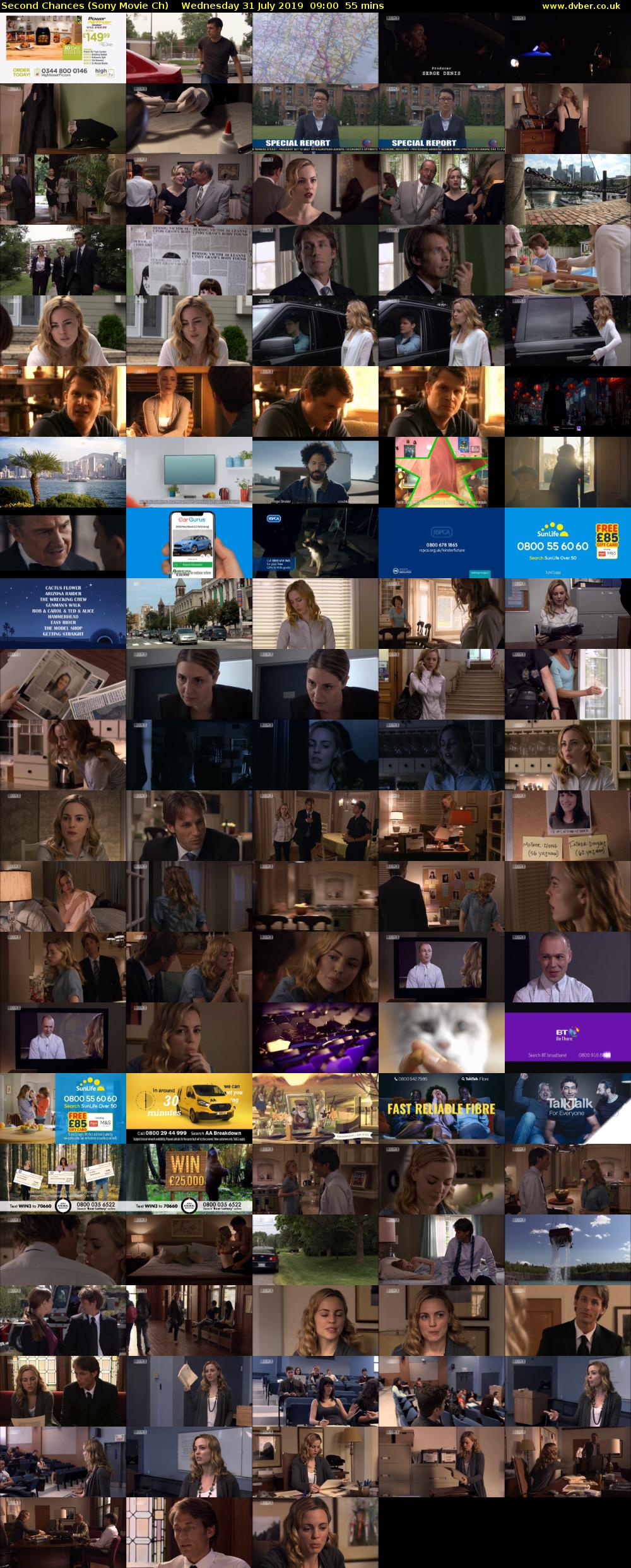 Second Chances (Sony Movie Ch) Wednesday 31 July 2019 09:00 - 09:55