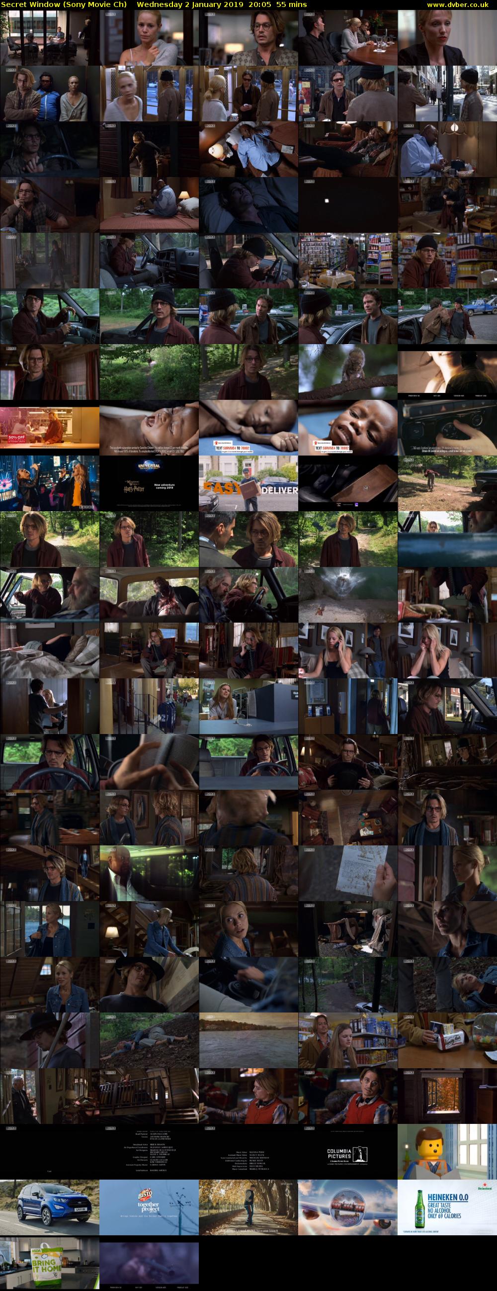 Secret Window (Sony Movie Ch) Wednesday 2 January 2019 20:05 - 21:00