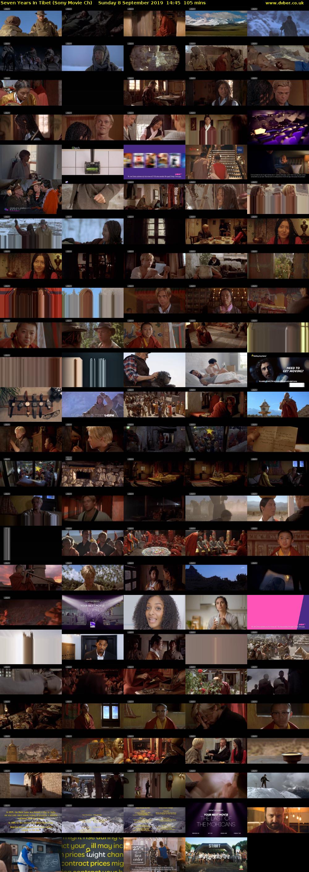 Seven Years In Tibet (Sony Movie Ch) Sunday 8 September 2019 14:45 - 16:30