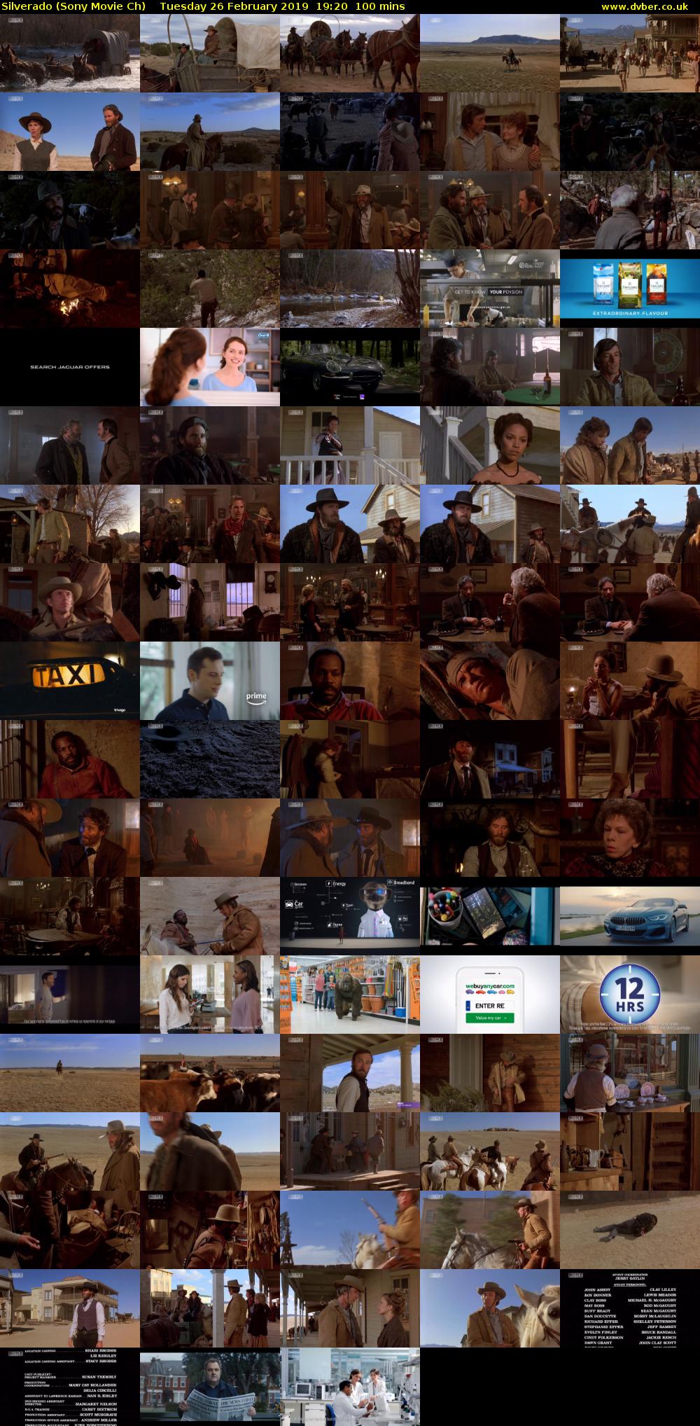 Silverado (Sony Movie Ch) Tuesday 26 February 2019 19:20 - 21:00