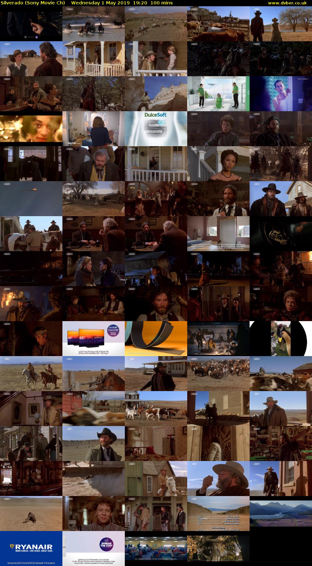 Silverado (Sony Movie Ch) Wednesday 1 May 2019 19:20 - 21:00