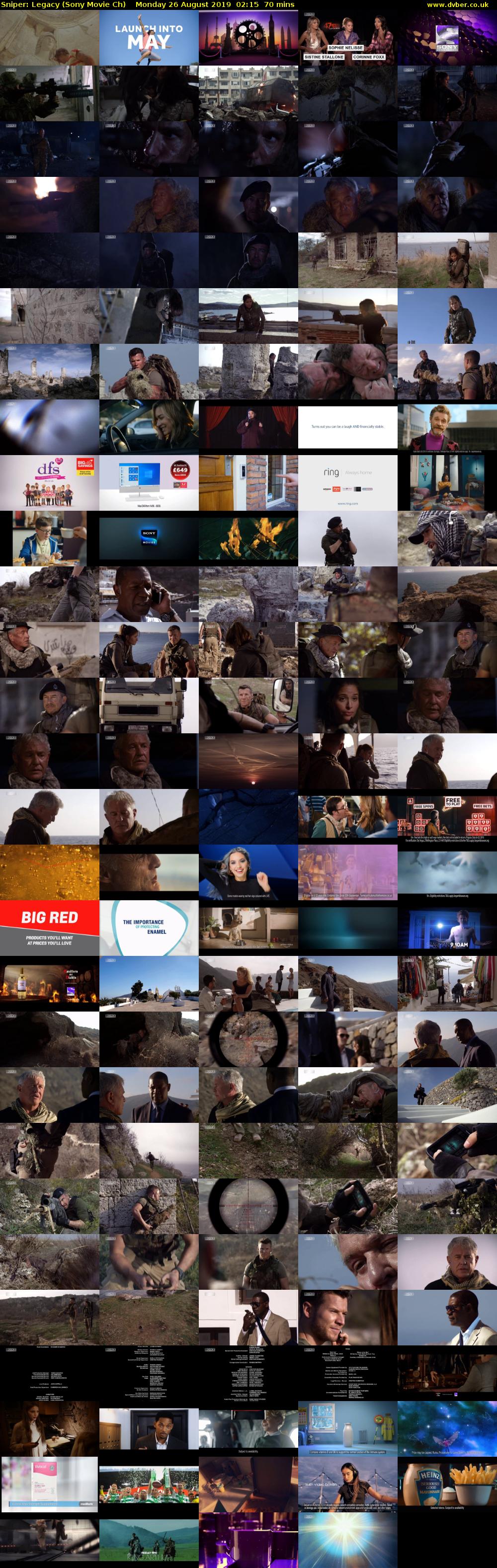 Sniper: Legacy (Sony Movie Ch) Monday 26 August 2019 02:15 - 03:25
