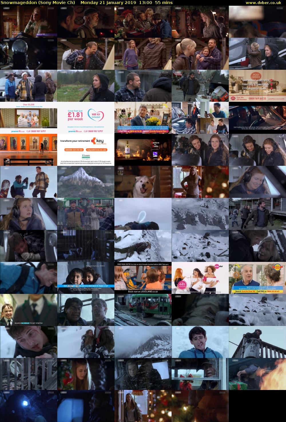 Snowmageddon (Sony Movie Ch) Monday 21 January 2019 13:00 - 13:55