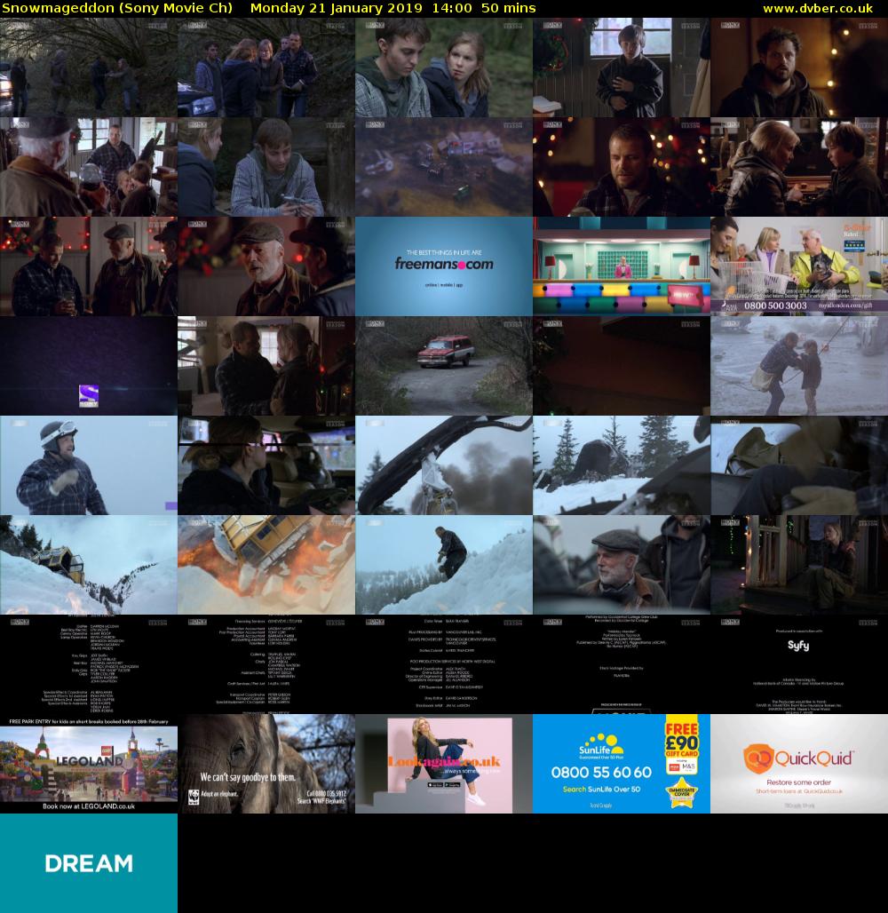 Snowmageddon (Sony Movie Ch) Monday 21 January 2019 14:00 - 14:50