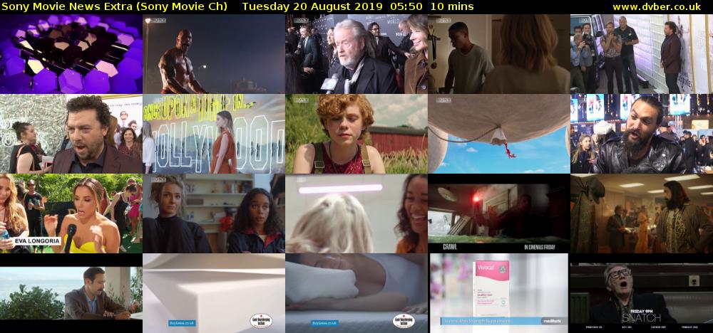 Sony Movie News Extra (Sony Movie Ch) Tuesday 20 August 2019 05:50 - 06:00