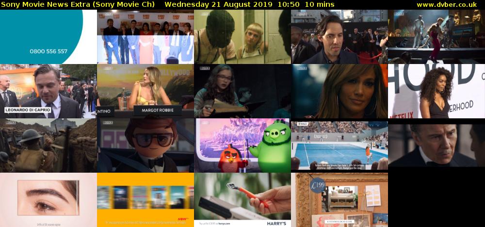Sony Movie News Extra (Sony Movie Ch) Wednesday 21 August 2019 10:50 - 11:00