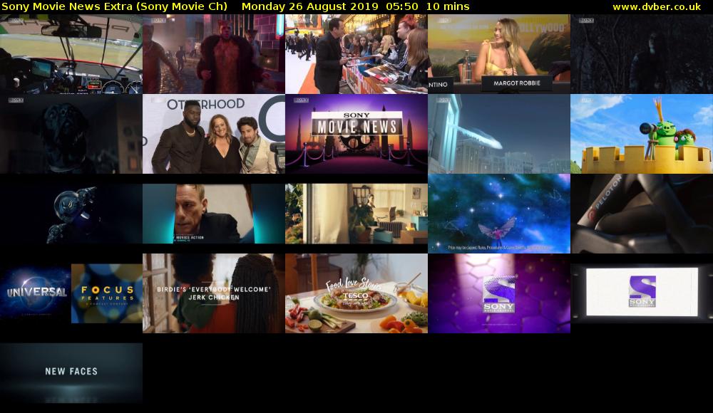 Sony Movie News Extra (Sony Movie Ch) Monday 26 August 2019 05:50 - 06:00