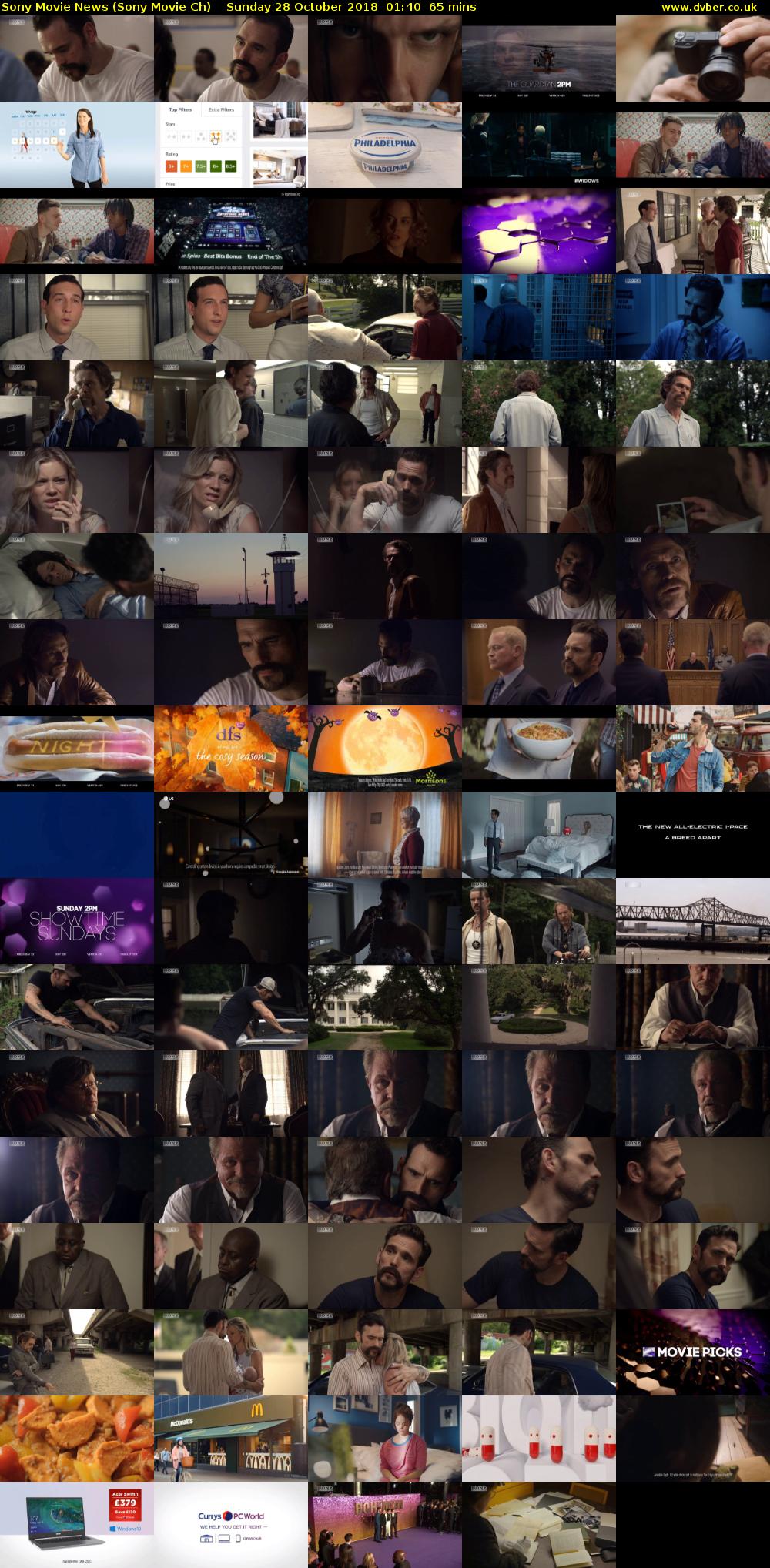 Sony Movie News (Sony Movie Ch) Sunday 28 October 2018 01:40 - 01:45